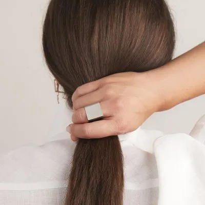 PLATTITUDE RING SQUARE Minimalist, handcrafted - Monom