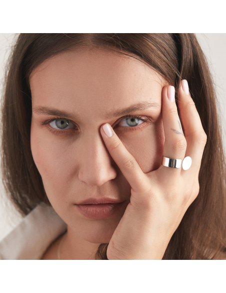 PLATTITUDE OPEN CIRCLE ring Minimalist, handcrafted - Monom