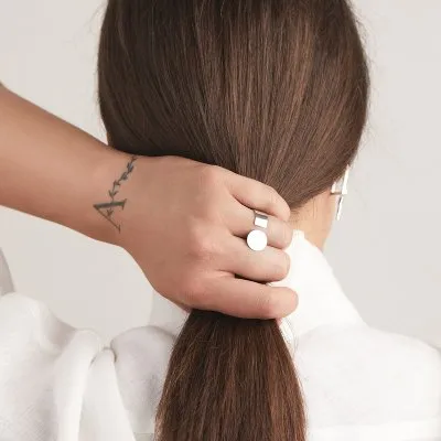 PLATTITUDE OPEN CIRCLE ring Minimalist, handcrafted - Monom