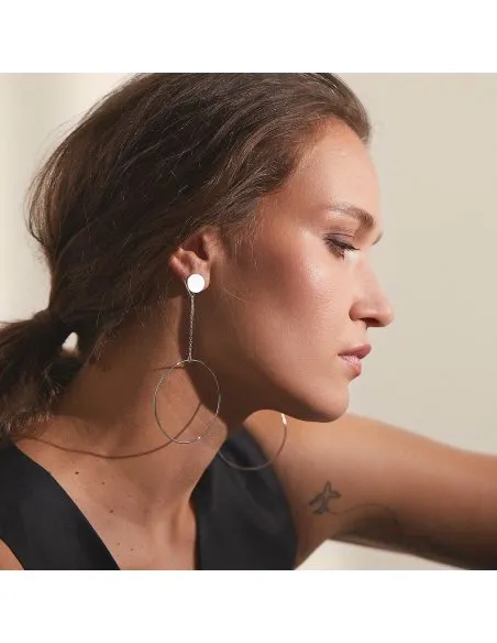 OVERSIZED CIRCLE earrings  Minimalist, handcrafted - Monom