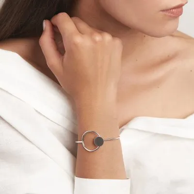 PLATTITUDE CIRCLED bracelet Minimalist, handcrafted - Monom