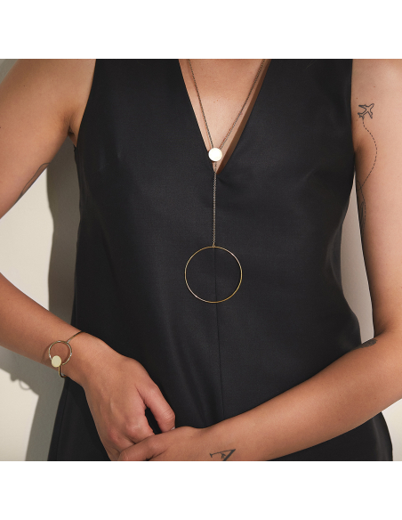PLATTITUDE CIRCLE necklace Minimalist, handcrafted - Monom