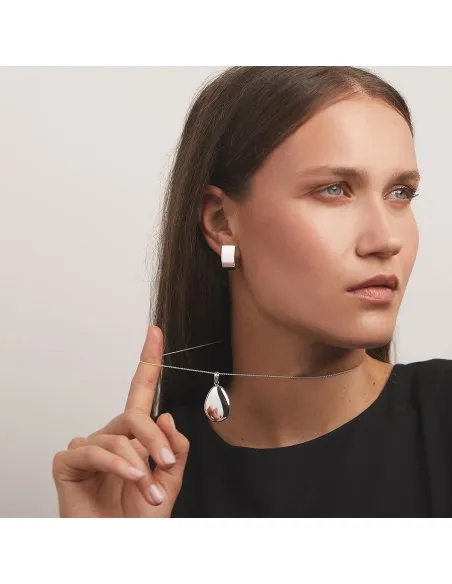 PLATTITUDE RECTANGLE Minimal Earrings, Handmade by Monom