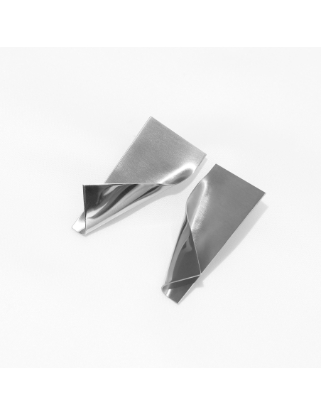 IMPERFECT RECTANGLE earrings Minimalist, handcrafted - Monom