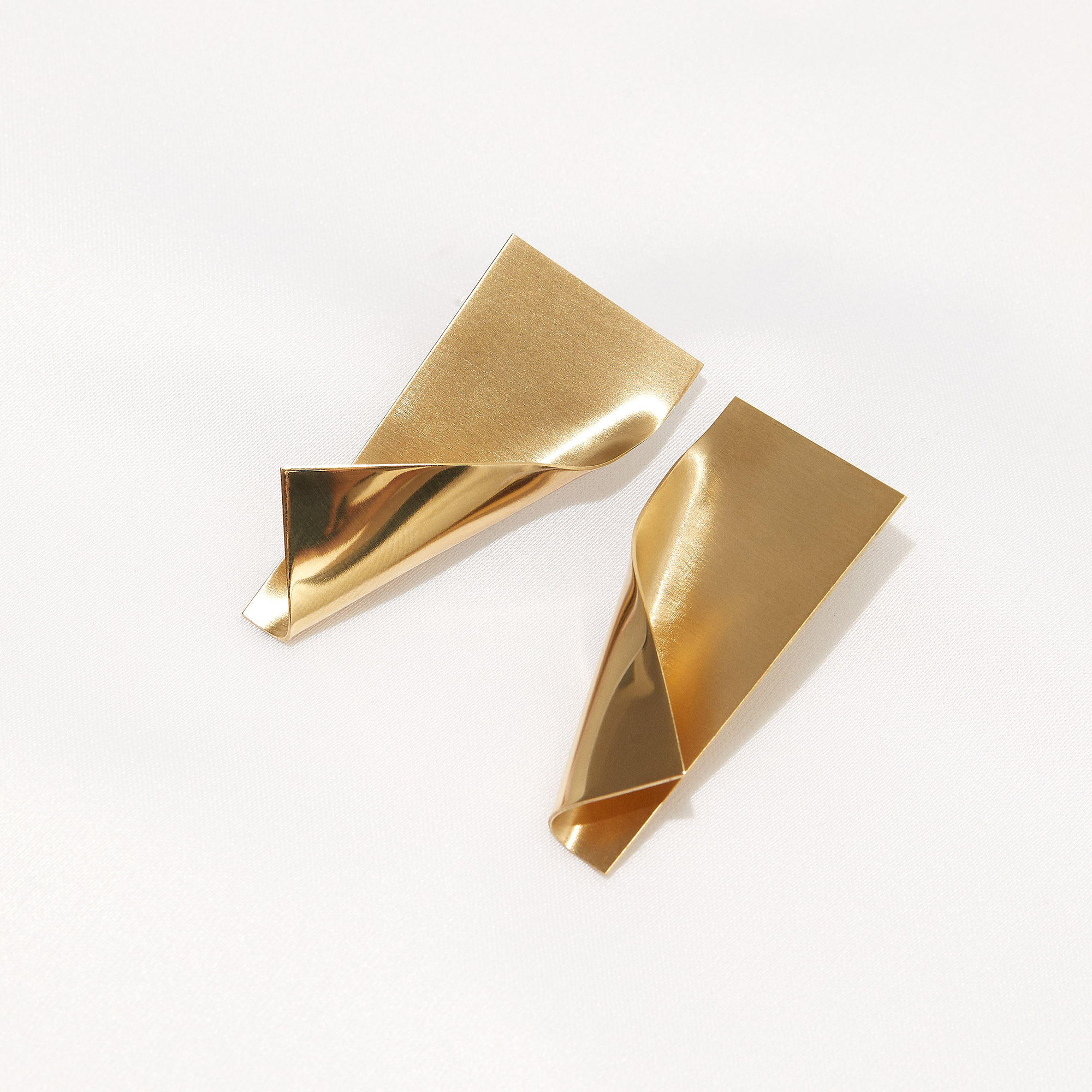 IMPERFECT RECTANGLE earrings Minimalist, handcrafted - Monom
