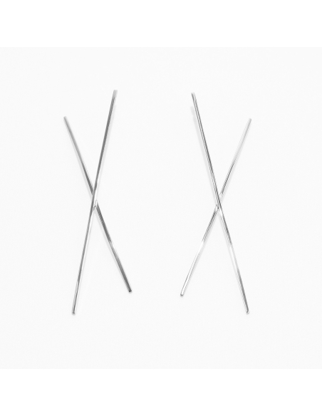 ALPHABET X earrings Minimalist, handcrafted - Monom