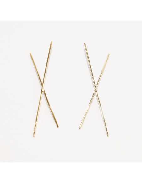 ALPHABET X earrings Minimalist, handcrafted - Monom