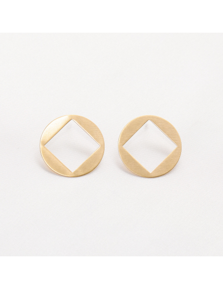 PLATTITUDE earrings Minimalist, handcrafted - Monom