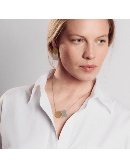 PLATTITUDE SQUARE Small Minimal Choker, Handmade by Monom