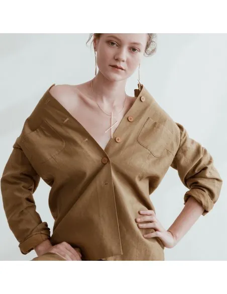 Colier ALPHABET X Minimal, realizat manual. - Monom